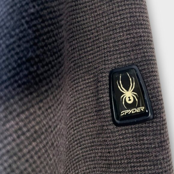 SPYDER 1/2 Zip Pullover Sweater Men's LARGE Performance Silver Star Logo - Picture 4 of 8